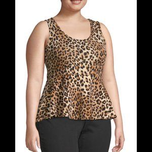 Caren Sport Sleeveless Peplum Shirt – Plus Size